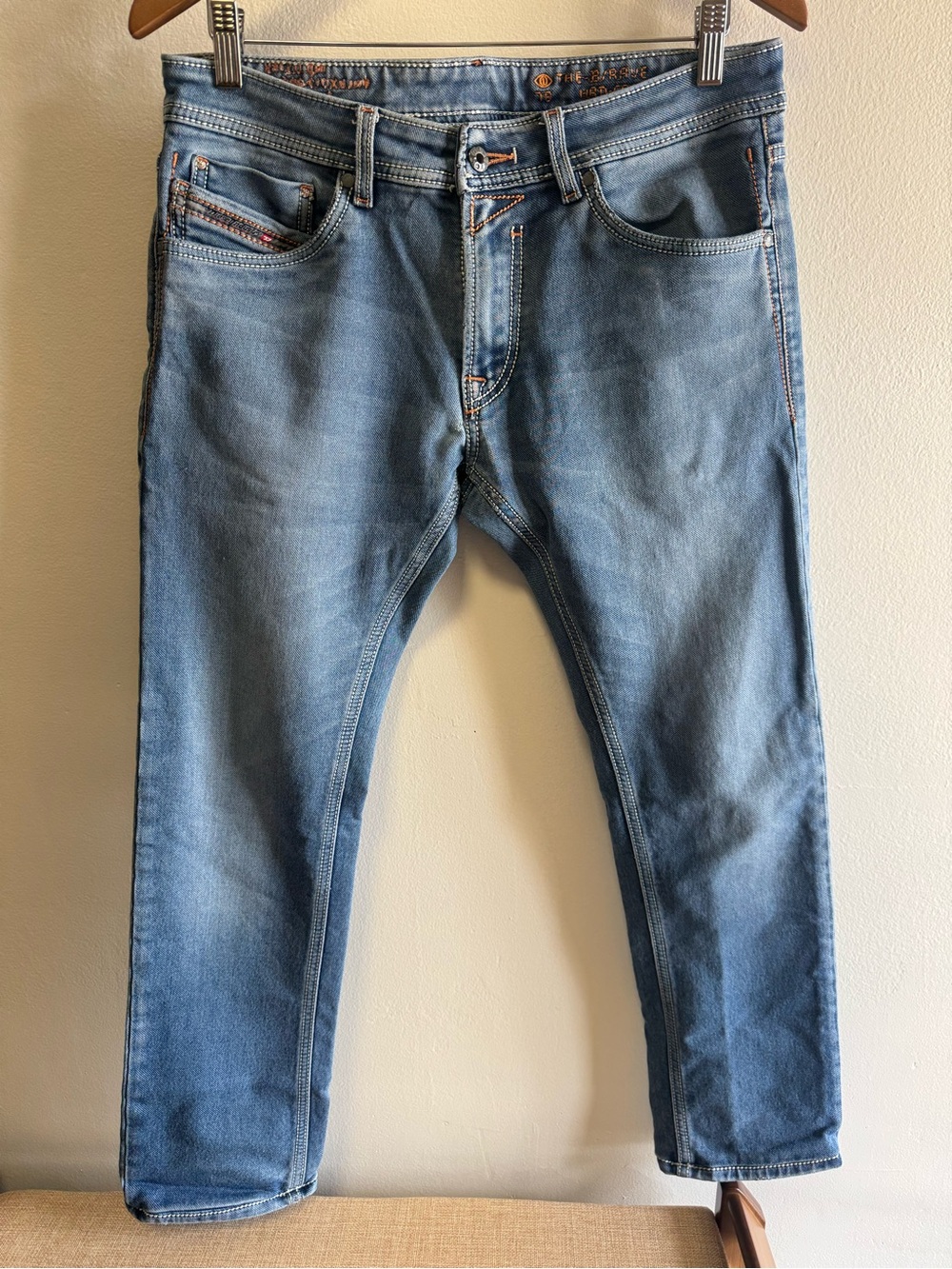 Diesel Men's Slim Straight Jeans - Light Blue Denim
